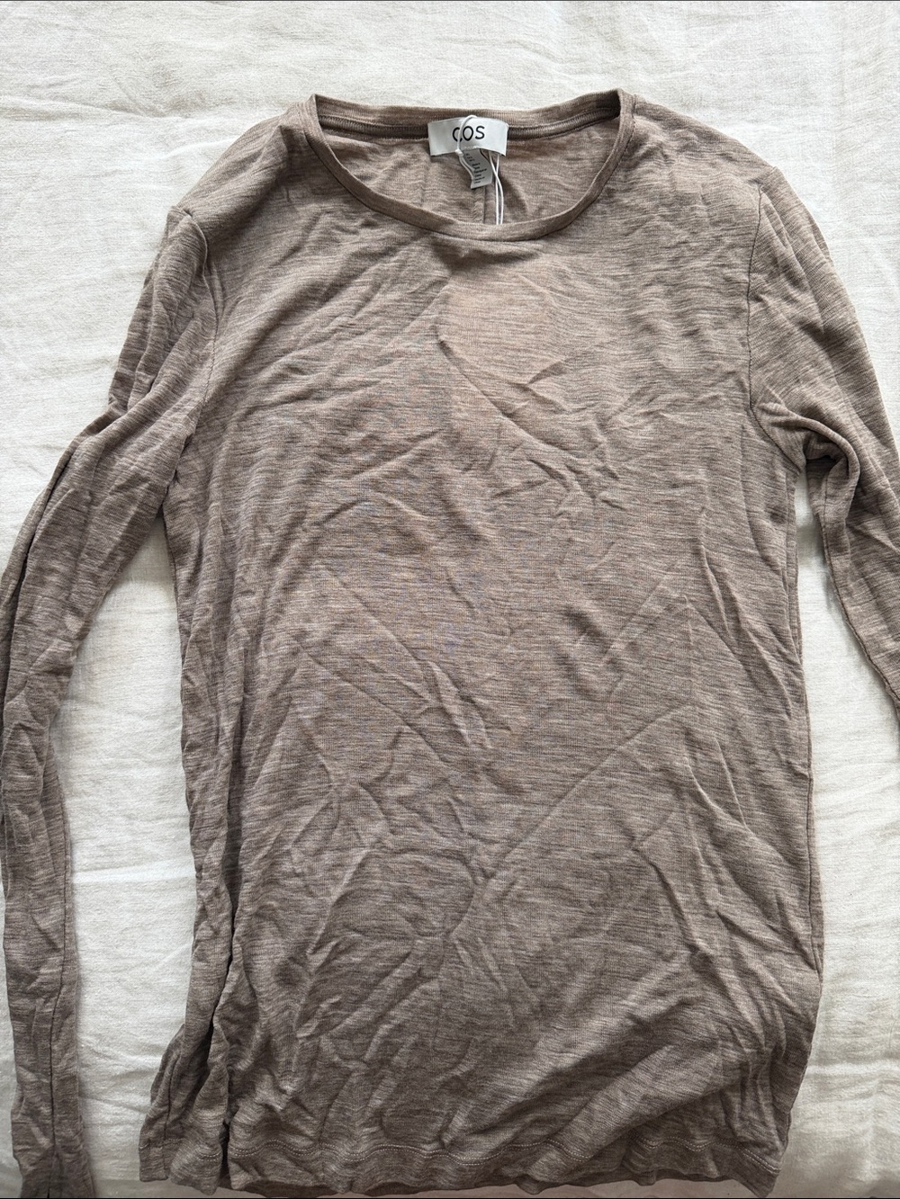 COS Long-Sleeve Crewneck Top 100% merino wool